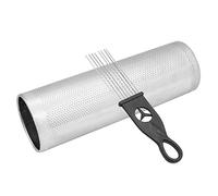 Guiro - Strumento per percussioni musicali, in acciaio inox e metallo resistente, con raschietto