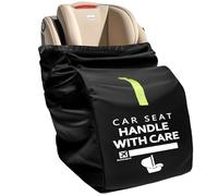 Guiseapue Borsa da viaggio per seggiolini per auto aereo: borsa per seggiolini per auto premium per viaggi ad aria si adatta a tutti i corrieri per neonati e booster e convertibili, copertura del