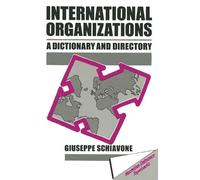 Guiseppe Schiavone International Organizations (Tascabile)