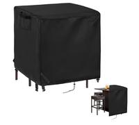 Guisong Waterproof Cover for Best Choice Products 5 Piece Outdoor Wicker Table Set 59"x59"x38", Protective Cover for Outdoor Bar Table and Stools Set