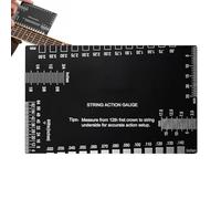 Guitar Action Gauge Ruler - Stainless Steel Measure Gauge With Metric & Imperial Scales | String Action Ruler For Acoustic Electric Bass Men Women Boys Girls Youth Teens Family Friends Home School