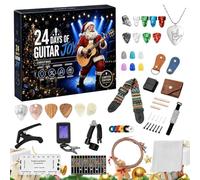 Guitar Advent Calendar, 24 Day Countdown, Guitar Accessories Gift Set | 24 Day Countdown, Guitar Picks, Capo, Tuner, Strings, Strap, For Guitar Players