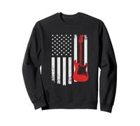 Guitar American Flag Guitar Player Guitarist Country Music Felpa