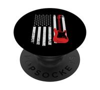Guitar American Flag Guitar Player Guitarist Country Music PopSockets PopGrip Adesivo