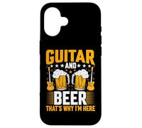 Guitar and Beer That's Why I'm Here - Guitar Lover Guitarist Custodia per iPhone 16