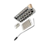 Guitar Bridge Accessories Solid Brass Tremolo Bridge Electric Guitar Instrument Accessory Colored(Chrome)
