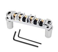 Guitar Bridge, Adjustable Roller Electric Chitars, Smooth String Vibrazione, Size About 10x8x2cm Stringed Strumento Replacement Part with 2 Wrenches for Beginners, musicisti 120g