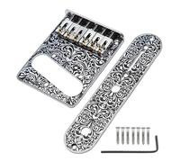 Guitar Bridge, Alloy Standard Hole Pattern Hardware, Durable Metal Replacement Part, Stable Performance Upgrade Feature, Holiday Maintenance Restoration Performance Home Practice Repair Shop Use For