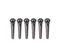 Guitar Bridge Pins 6pcs Brass End Pins Set di spille per chitarra per chitarra folk(Nero)