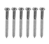 Guitar Bridge Screws 6Pcs | Stainless Steel Replacement Mounting Parts | Flat Head Cross Drive Screws for Electric Guitar/Bass Bridge Repair