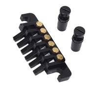 Guitar Bridge Tailpiece Reversible Wrap Around Saddle Bridge Stop Tailpiece LP EPI Style Chitarre Elettriche (Nero)