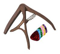 Guitar Capo - Quick Change Clamp for Acoustic Electric Guitar Strings | Aluminum Alloy Spring Mechanism with Silicone Pad Grip, Fretboard Pitch Adjustment Accessory for Musicians Practice 3.15x3.54 in