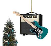 Guitar Christmas Decorations - Electric Instrument Ornaments | Festive Tree Accent | Musician Gift for Rock Enthusiasts, Band Members, Holiday Party, Music Collectors, Player Fans, Seasonal Joy