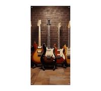 Guitar Collection Copertura per porta Banner 90x180cm Festone Festone Stagionale Cartello di Benvenuto Decorazione Verticale Porta Appeso Per Portico Ingresso Giardino Decor