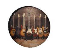 Guitar Collection - Copertura universale impermeabile per pneumatici di rimorchio, copertura ruota di traino personalizzata, per rimorchi, camion, caravan, SUV, 24-36 pollici (adatta a ruote