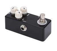 Guitar Effect Pedal Mini Muff Fuzz, Effetto Distorsione Regolabile, Nero - True Bypass Comodo, LED Indicatore, Ideale per Chitarristi