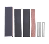 Guitar Fret Leveling File | 4 - Sided Sandpaper for DIY Fret Leveling & Crowning | Luthier Tool Kit for Electric/Acoustic/Classical Guitars | 152mm Aluminum Beam with Retainers