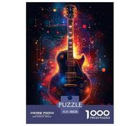 Guitar Jigsaw Puzzle Impossible 1000Pcs Decorazione Per La Casa. Giochi Rilassamento E Intelligence Per Adulti E Bambini Da 12 Anni 38x26cm/1000pcs