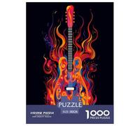 Guitar Jigsaw Puzzle Impossible 1000Pcs Decorazione Per La Casa. Rilassamento E Intelligence Per Adulti E Ragazzi Da 14 Anni 38x26cm/1000pcs