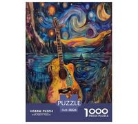Guitar Jigsaw Puzzle Impossible 1000Pcs Decorazione Per La Casa. Rilassamento E Intelligence Per Adulti E Bambini Da 12 Anni 38x26cm/1000pcs