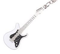 Guitar Keychain Creative Guitar Musical Instrument Keychain Gift White Handy and professional