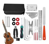 Guitar Maintenance Kit, Hex Wrench and Files Guitar Care Tools, set completo di maintenance con borsa per il trasporto, per strumenti per lettori elettrici