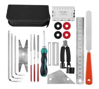 Guitar Maintenance Kit, Hex Wrench and Files Tool Set, Compact Carry Bag, Vital Instrument Accessories for Guitar Players, Acoustic and Electric Guitars