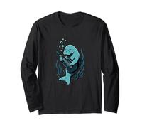 Guitar Manatee Ocean Music Graphic Maglia a Manica
