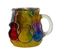 Guitar Mug, Novelty Music Themed Ceramic Coffee Cup for Teachers Musicians Guitarists Travel Collection Retirement Home Birthday Christmas Daily Drinkware Gift Collectors