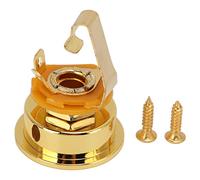 Guitar Output Jack | Thickened Metal Stereo Socket for Electric Guitar/Bass/Acoustic | Round Cup Design, Easy Installation (Gold)