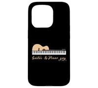 Guitar&Piano Guy Divertente chitarrista Donne Uomini Amanti Musica Custodia per iPhone 15 Pro