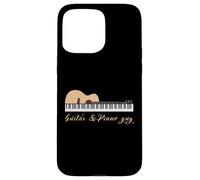Guitar&Piano Guy Divertente chitarrista Donne Uomini Amanti Musica Custodia per iPhone 15 Pro Max