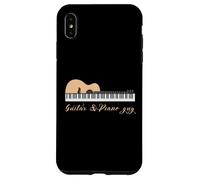 Guitar&Piano Guy Divertente chitarrista Donne Uomini Amanti Musica Custodia per iPhone XS Max