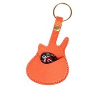 Guitar Pick Holder, Leather Pick Storage Keychains, Secure Snap Pouch for Chitarists, Compact Organizer, Portable Travel Accessory, Ideal for Acoustic Electric Bass Players, 13,4 x 7 cm 11 g