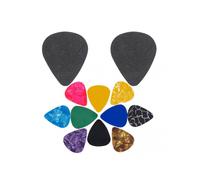 Guitar Picks & Guitar Picks Holder Set 10pcs Plectrum Paddles Celluloid Guitar Pick 2pcs Pickholders EVA Stick-on Holder Easy to Paste on the Guitar