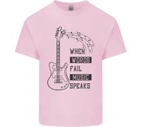 Guitar Quando Le Parole Falliscono La Musica Parla Maglietta Per Bambini