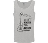 Guitar Quando Le Parole Falliscono La Musica Parla Uomo Vest Tank Top