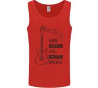 Guitar Quando Le Parole Falliscono La Musica Parla Uomo Vest Tank Top