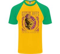 Guitar Riffs Sono La Mia Lingua Maglietta Baseball S/S Da Uomo