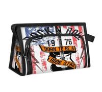 Guitar Rock N Roll Borsa da toilette da viaggio per donne uomini ragazze ragazzi chitarra multifunzionale borsa per il trucco borsa per lavare articoli da toeletta cosmetici borsa da doccia, Colore,