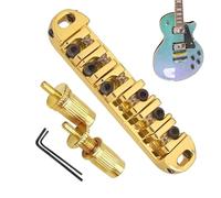 Guitar Roller Bridge, Stringed Strumento Tune Bridge, 10 x 8 x 2 cm, 3,94 x 3,15 x 0,79 pollici, Ricambi elettrici, Smooth Tuning Design, Includes 2 Wrenches, Beginners, Women, Men