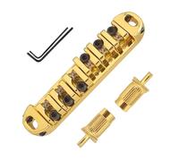 Guitar Saddle Bridge, Stringed Instrument Roller Saddle Bridge, Electric Guitar Replacement with 2 Wrenches for Beginners, Musicians Accessories 10x8x2cm