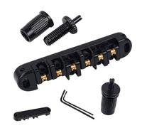 Guitar Saddle Bridge, Stringed Instruments Roller, 3.94x3.15in Saddle Electric Guitar Replacement, Includes 2 Wrenches, Compatible for Beginners, Women, Men, Musicians