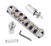 Guitar Saddle Bridge, Stringed Instruments Roller Bridge, Electric Guitar Replacement for Beginners and Professionals, 3.94x3.15x0.79 Inches, Gold, Black, Silver