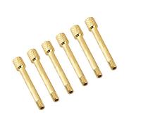 Guitar Saddle Screws Replacement Set of 6 | Sturdy Metal Mounting Screws for Tremolo Intonation | Fits Electric Guitar/Bass | 3.85cm Length, Silver/Black/Gold (Gold)