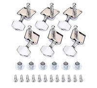 Guitar Semi Closed Buttons, Semiclosed String Tuning Pegs Machine Heads Tuners, Semi Enclosed Metal Headstock Key Block Tuners for Folk