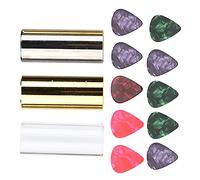Guitar Slide Tone Bar, 3 pezzi Guitar Slides Plettro per chitarra in celluloide Unico con scatola di immagazzinaggio per musicale per chitarre portamento Chitarre acustiche e basso