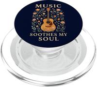Guitar Soul Music Floral Classic Estetica Guarigione PopSockets PopGrip per MagSafe