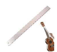 Guitar Straight Edge, Notched Luthiers Tool, Double-Scale Repair Tool, 16.54x1.46x0.08 Inches Stainless Steel, Guitar Neck X Fretboard, Fret Maintenance, Precision Equipment