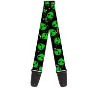 buckle-down tracolla per chitarra, Aliens Head Scattered Galaxy2/Green/Black